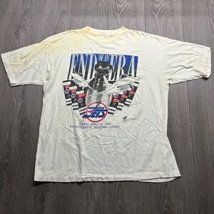 Vintage 1996 Winnipeg Jets End of Era NHL T-Shirt White One Size Single Stitch